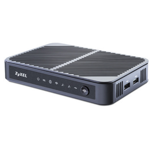 ZyXEL Keenetic VOX Интернет-центр для подключения по ADSL2+ и Ethernet с точкой доступа Wi-Fi 802.11n 300 Мбит/с, 4-портовым коммутатором Ethernet, хостом USB и адаптером IP-телефонии
