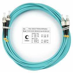 Cabeus FOP-50-FC-ST-7m Шнур оптический duplex FC-ST 50/125 mm OM3 7м LSZH
Одномодовые и многомодовые оптические патч-корды, ST/PC-FC/PC, дуплекс