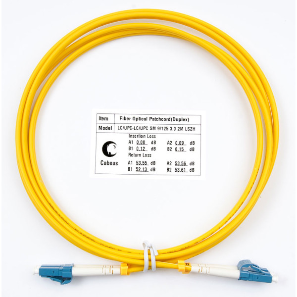 Cabeus FOP(d)-9-LC-LC-2m Шнур оптический duplex LC-LC 9/125 sm 2м LSZH