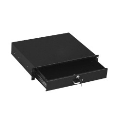 Hyperline TDRW-3U-360-RAL9004 Ящик для документов 3U, глубиной 360 мм, с замком, цвет черный (RAL 9004)
