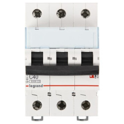 LEGRAND 407863 Автоматический выключатель, серия DX3, С40A, 10кА, 3-полюсный