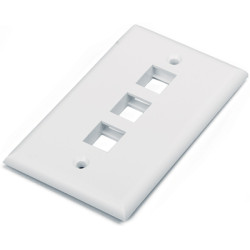Hyperline FP-U-3-WH Лицевая панель 70x115 мм для 3-х вставок типа Keystone Jack, американский стандарт
Лицевые панели, американский стандарт