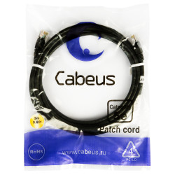 Cabeus PC-UTP-RJ45-Cat.5e-3m-BK Патч-корд UTP, категория 5e, 3 м, неэкранированный, черный