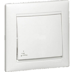 LEGRAND 770092 Выключатель двухполюсный, 10АХ, 250В, IP44, белый, Valena