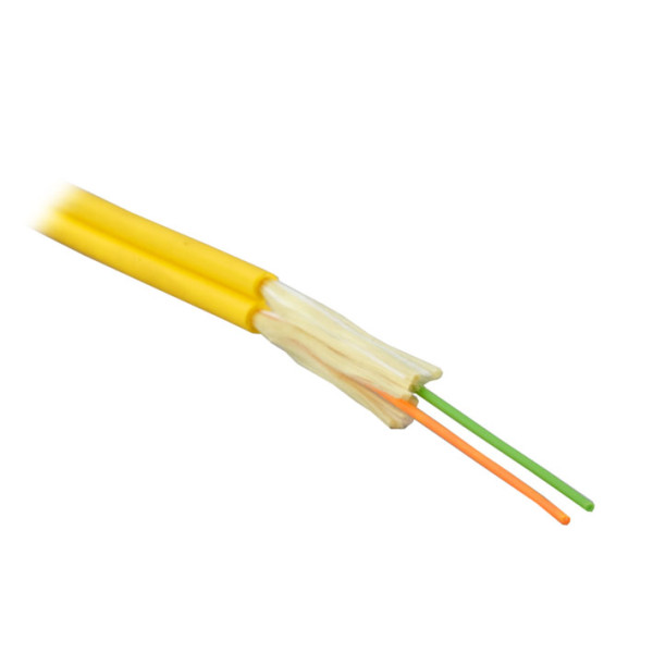 Cabeus TB-ZIP-9-02T-PVC IN-25 Кабель волоконно-оптический 9/125 одномодовый, 2 волокна, плотное буферное покрытие (tight buffer), zip cord, для внутренней прокладки ( -25C ~ +75), FR-PVC, желтый, (F90020204Y)