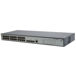 HP JE006A#ABB Коммутатор 1910-24G (24 ports 10/100/1000 RJ-45 + 4xSFP Web, стекируемый 19') (замена 3CRBSG2893)
