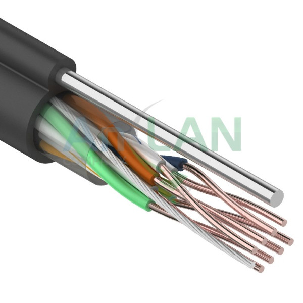 REXANT 01-0046 Кабель UTP 4PR 24AWG CAT5e 305м OUTDOOR + ТРОС*1