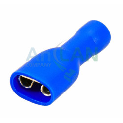 REXANT 08-0632 КЛЕММА ПЛОСКАЯ полностью изолированная (КППИ гн - 6.6мм) 1.5-2.5кв.мм (VF2-250A)