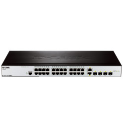 D-link DES-3200-28/C1A Управляемый коммутатор 2 уровня с 24 портами 10/100BASE-TХ + 2 портами 100/1000 SFP + 2 комбо-портами 1000Base-T/SFP