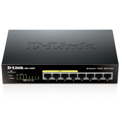 D-Link DGS-1008P/B1A/C1A Неуправляемый коммутатор с 8 портами 10/100/1000Base-T (4 порта с поддержкой PoE) и функцией энергосбережения