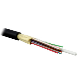 Teldor F50121214B (MTA-5-12HT-D-KH-D) (95M795L12B) Кабель волоконно-оптический 50/125 (OM2) многомодовый, 12 волокон, плотное буферное покрытие (tight buffer), внутренний/внешний, HFFR, -40°C - +70°C, черный