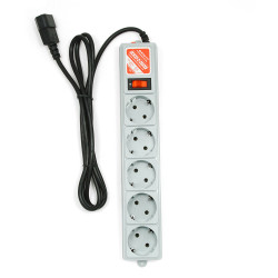 Power Cube SPG-B-6Ext Фильтр-удлинитель, 1.9 м, д/подкл. к UPS (С14), 5 розеток, 10А/2,2кВт, серый