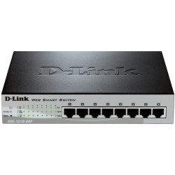 D-Link DES-1210-08P/B1A/C1A Настраиваемый коммутатор Web Smart с 8 портами 10/100Base-TX с поддержкой РоЕ