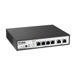 D-Link DES-1100-06MP/A1A Настраиваемый коммутатор 2 уровня с 4 портами 10/100Base-TX с поддержкой PoE и 2 портами 10/100/1000Base-T