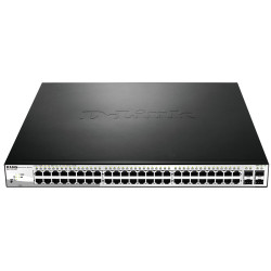 D-Link DGS-1210-52MP/C1A Настраиваемый коммутатор Web Smart с 48 портами 10/100/1000Base-T с поддержкой РоЕ и 4 портами 1000Base-X SFP