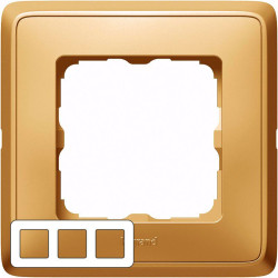 LEGRAND 773663 Рамка 3 поста, матовое золото, Cariva
