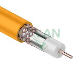 REXANT 01-2654 Кабель RG-6 нг(А)-HF, (64%), 75 Ом, 100м., оранжевый