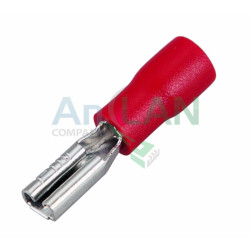 REXANT 08-0411 КЛЕММА ПЛОСКАЯ изолированная (КПИ гнездо - 3.8мм) 0.5-1.5кв.мм (FDD1.25-110(5))
