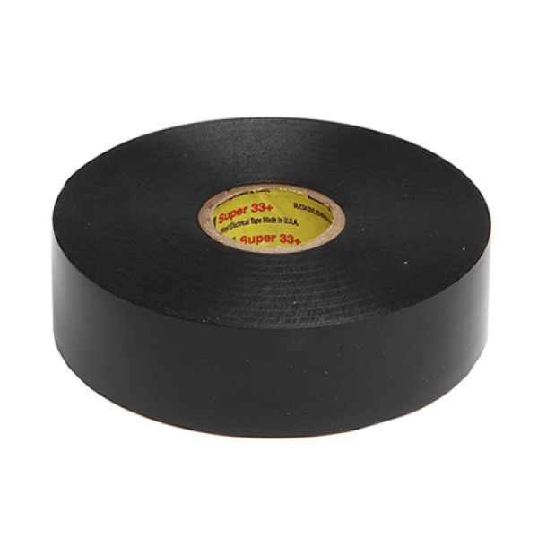 3M 7000042541 (80611207012) Scotch Super 33+ Изоляционная лента, черная, высшего класса, 19мм х 20м х 0.18мм