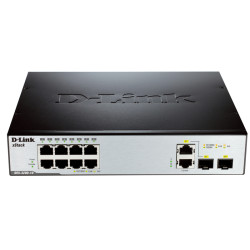 D-Link DES-3200-10/C1A Управляемый коммутатор 2 уровня с 8 портами 10/100Base-TX, 1 портом 100/1000Base-X SFP и 1 комбо-портом 100/1000Base-T/SFP