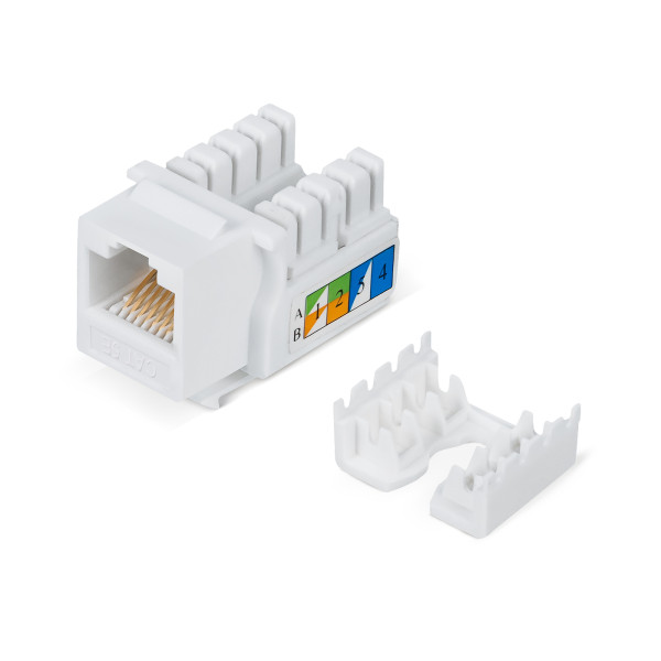 Cabeus KJ-RJ45-Cat.5E-90 Вставка Keystone Jack RJ-45, категория 5e, заделка тип 110, белая