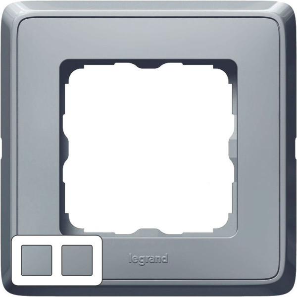 LEGRAND 773692 Рамка 2 поста, жемчужно-серая, Cariva