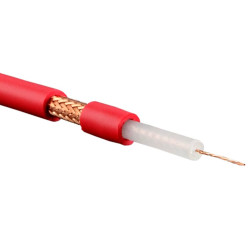 Canare LV-61S RED Кабель коаксиальный RG-59 (75 Ом), жила - 24 AWG(0.6 mm, медь, многожильный), внеш. диам- 6.1 мм, экран (оплетка 95%), легкий, гибкий, красный