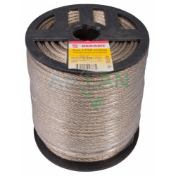 REXANT 09-5250 Трос стальной в ПВХ изоляции d=5.0 мм, катушка 100 метров