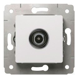 LEGRAND 773680 Розетка TV, проходная, 4-2150МГц, 14дБ, белая, Cariva
