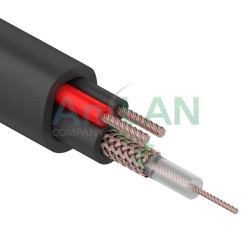 REXANT 01-4102 Кабель для видеонаблюдения КВК-П-2 + 2х0,75кв.мм, (М), 305м., черный, OUTDOOR