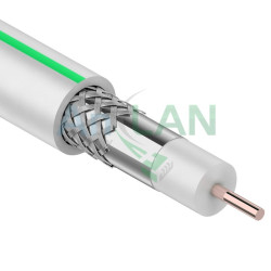 REXANT 01-2502 Кабель MARS HD, Cu/Al/CuSn, (96%), 75 Ом, 100м., белый