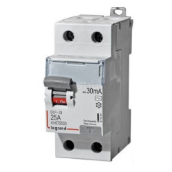 LEGRAND 411504 Дифференциальный выключатель, серия DX3, 25A, 30mA, 2-полюсный, тип АС