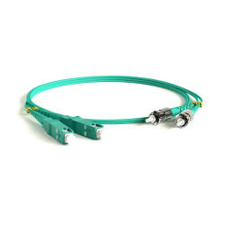 Hyperline FC-D2-503-SC/PR-ST/PR-H-50M-LSZH-AQ Патч-корд волоконно-оптический (шнур) MM 50/125(OM3), SC-ST, 2.0 мм, duplex, LSZH, 50 м