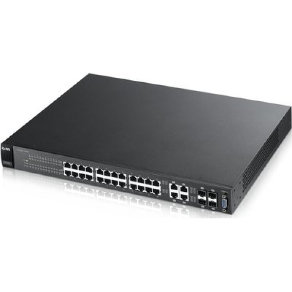 ZyXEL ES3500-24HP 24-портовый управляемый PoE-коммутатор Fast Ethernet с 4 портами Gigabit Ethernet совмещенными с SFP-слотами