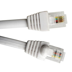 Hyperline PCM-RJ12-RJ12-3M-WH Патч-корд телефонный, molded (литой), 3 м, белый