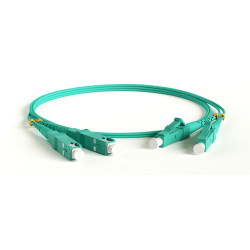 Hyperline FC-D2-503-FC/PR-SC/PR-H-15M-LSZH-AQ Патч-корд волоконно-оптический (шнур) MM 50/125(OM3), FC-SC, duplex, LSZH, 15 м