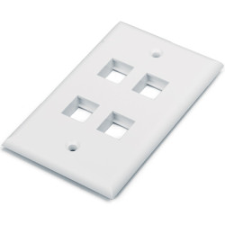 Hyperline FP-U-4-WH Лицевая панель 70x115 мм для 4-х вставок типа Keystone Jack, американский стандарт
Лицевые панели, американский стандарт