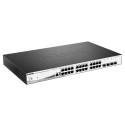 D-Link DGS-1210-28P/B1A Настраиваемый коммутатор WebSmart с 24 портами 10/100/1000Base-T с поддержкой PoE и 4 портами 1000Base-X SFP