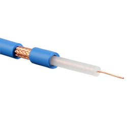 Canare LV-61S BLUE Кабель коаксиальный RG-59 (75 Ом), жила - 24 AWG(0.6 mm, медь, многожильный), внеш. диам- 6.1 мм, экран (оплетка 95%), легкий, гибкий, синий