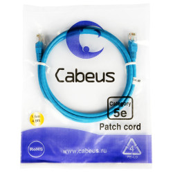 Cabeus PC-UTP-RJ45-Cat.5e-1.5m-BL Патч-корд UTP, категория 5е, 1.5 м, неэкранированный, синий