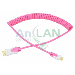 REXANT 17-7126 Шнур HDMI - mini HDMI 2М розовый витой