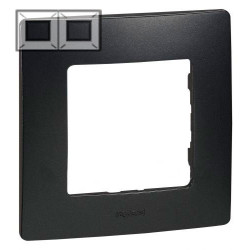 LEGRAND 672582 Рамка 2 поста, цвет антрацит, ETIKA