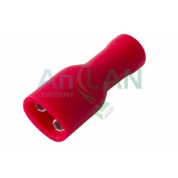 REXANT 08-0611 КЛЕММА ПЛОСКАЯ полностью изолированная (КППИ гн - 5мм) 0.5-1.5кв.мм (VF1.25-187(8)А)