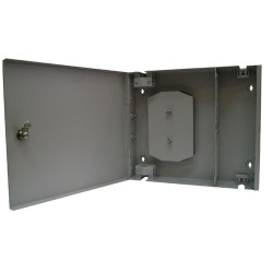 КН-24-SС-1КУ Бокс оптический настенный на 24 SC (LC duplex) со сплайс пластиной (без пигтейлов и проходных адаптеров)