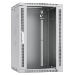 Cabeus SH-05F-18U60/60 Шкаф телекоммуникационный настенный 19 18U 600x600x901mm (ШхГхВ) дверь стекло