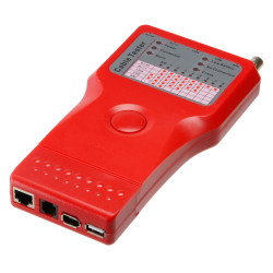 Cabeus CT-SLT-5-1 Тестер для витой пары, коаксиала, телефона, USB, 1394 (батарея в комплекте, светодиод состояния)