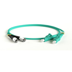 Hyperline FC-D2-503-FC/PR-LC/PR-H-15M-LSZH-AQ Патч-корд волоконно-оптический (шнур) MM 50/125(OM3), FC-LC, duplex, LSZH, 15 м