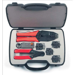 Hyperline HT-NTK160 Набор инструментов (инструмент обжимной для RG-6/8/11/58/59/62/174, обрезка, зачистка)