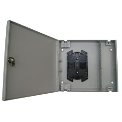 КН-16-SС-1КУ Бокс оптический настенный на 16 SC (LC duplex) со сплайс пластиной (без пигтейлов и проходных адаптеров)