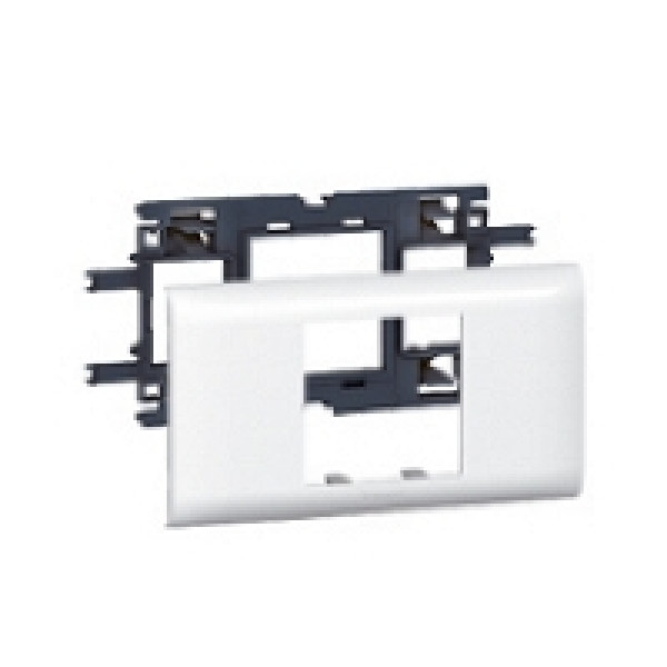 LEGRAND 010952 Суппорт Mosaic 2 модуля, с рамкой, 65мм, для кабель-каналов DLP с крышкой 65мм